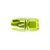 COLOR FITTINGS -04 AN STRAIGHT FEMALE ALUMINUM HOSE END FITTING  - LIME GREEN COFFHE-04-000-000-GR