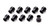FRAGOLA #6 Alum Tube  Sleeves (10pk) Black FRG481906-BL-10