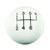 Hurst Classic 6-Speed Shift Knob White (3/8-16) HUR163-0040