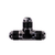 COLOR FITTINGS -10 AN FITTING MALE FLARE TEE  - BLACK COFTBU-10-010-010-BL
