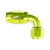 COLOR FITTINGS -16 AN 90 DEGREE FEMALE ALUMINUM HOSE END FITTING  - LIME GREEN COFFHE-16-090-000-GR