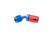 4AN 45Deg Female Alum Hose End Red Blue RHP6045-04-1
