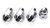 4 Lugnuts Acorn Bulge 14mm 1.50 GOR41147B