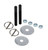Alum Hood Pin Kit 1/2in with 3/16in Clips Black ALL18497