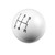 Hurst Hurst Shift Knob - 5-Speed Pattern - White HUR1630008
