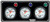 QUICKCAR RACING PRODUCTS 3 Gauge Panel  OP/WT/FP Black QRP61-6712