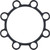 ALLSTAR PERFORMANCE Drive Flange Gaskets 2pk 8 Bolt ALL72074