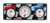 QUICKCAR RACING PRODUCTS Gauge Panel OP/WT W/Tach QRP61-60313