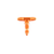 COLOR FITTINGS -04 AN FITTING BULKHEAD TEE  - ORANGE COFBHF-04-T90-000-OR