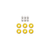 COLOR FITTINGS M6 LOW PROFILE WASHER SET (TITANIUM HARDWARE)  - GOLD COFLPW-M6-WSH-0TI-GD