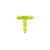 COLOR FITTINGS -04 AN FITTING BULKHEAD TEE  - GREEN COFBHF-04-T90-000-GR