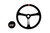 15in 3-Bolt Std Steel Wheel Suede Grip MPIMPI-LM-15
