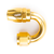 COLOR FITTINGS -10 AN 180 DEGREE FEMALE ALUMINUM HOSE END FITTING  - GOLD COFFHE-10-180-000-GD