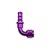 COLOR FITTINGS -06 AN 90 DEGREE FEMALE PUSH-LOC FITTING  - PURPLE COFPLF-06-090-000-PU