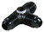 6an Male Tee Fitting w/ 1/8 FPT Port Black FRG997406-BL