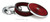 RACING POWER CO-PACKAGED 14IN X 3IN SUPER FLOW AIR CLEANER CHROME/RED RPCR2236