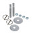 Alum Hood Pin Kit 1/2in with 3/16in Clips Silver ALL18496