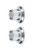 ALLSTAR PERFORMANCE Reducer Spacers 5/8 to 1/2 x 1/4 Alum ALL18611
