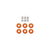 COLOR FITTINGS M6 LOW PROFILE WASHER SET (TITANIUM HARDWARE)  - ORANGE COFLPW-M6-WSH-0TI-OR