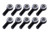 Ti22 PERFORMANCE Rod End Alum LH Male Blk 1/2ID x 5/8 Thread 10pk TIP8251-10