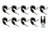 VIBRANT PERFORMANCE CUSHION CLAMPS FOR 3/8IN (6AN) HOSE - PACK OF 10 VIB17191
