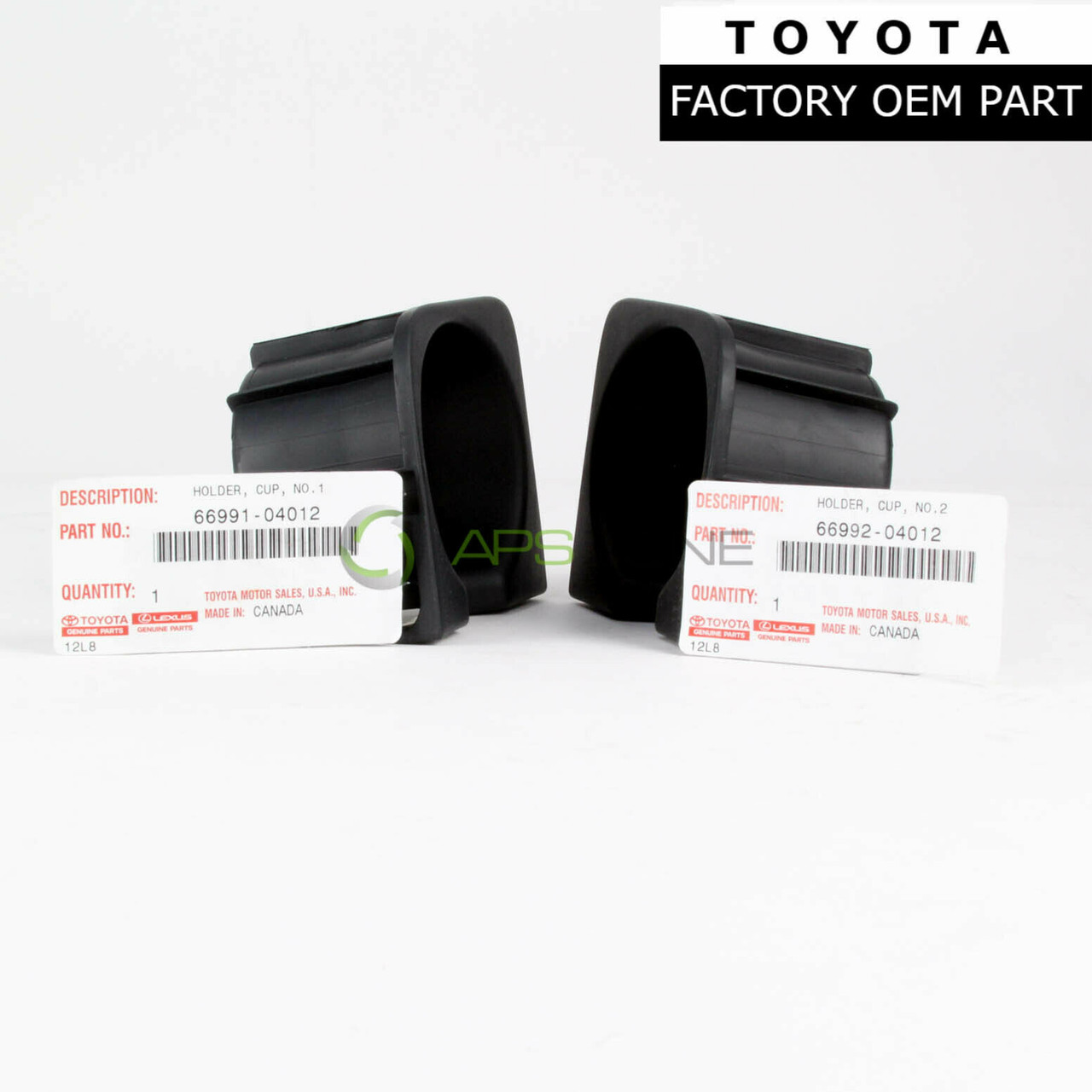 Toyota Tacoma 2011-2015 Cup Holder Inserts Right hand & Left hand Set of 2 Genuine OEM 6699104012 6699204012