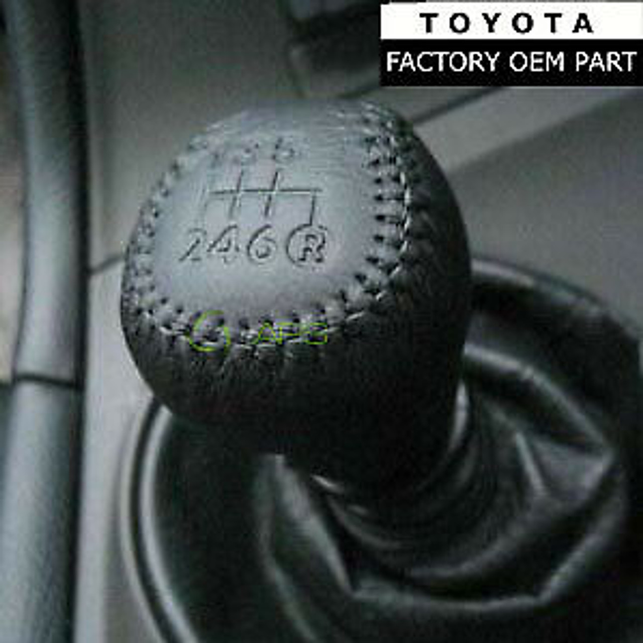 Toyota Supra Twin Turbo Black Leather 6 Speed Shift Knob Genuine OEM 33504-14130-C0 | 3350414130C0