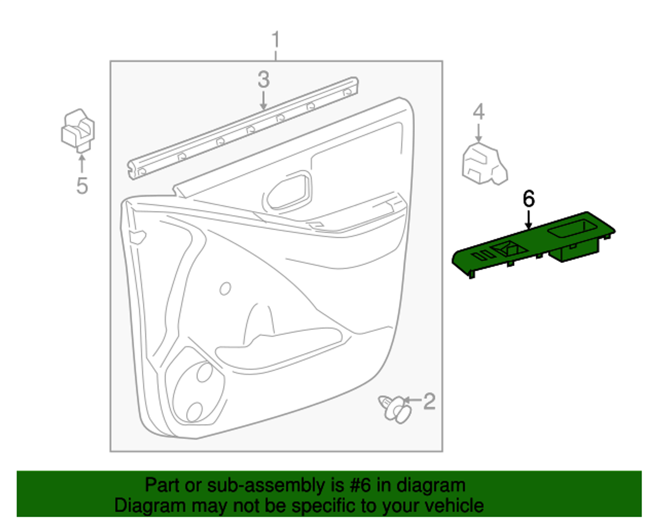 Toyota Yaris 2012-2014 Front Armrest Base Panel Upper Left Hand Genuine OEM 74232-52550-C0 | 7423252550C0