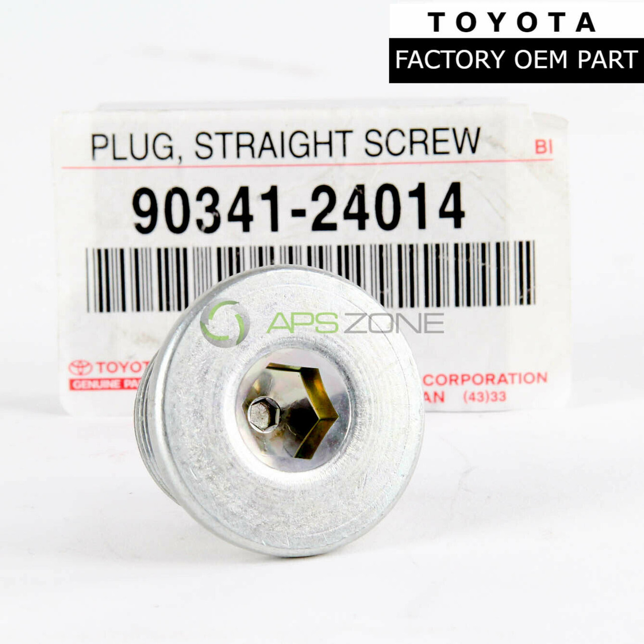 Toyota 4Runner Tacoma Lexus GX460 LX570 Plug Straight Screw OEM 90341-24014 | 9034124014