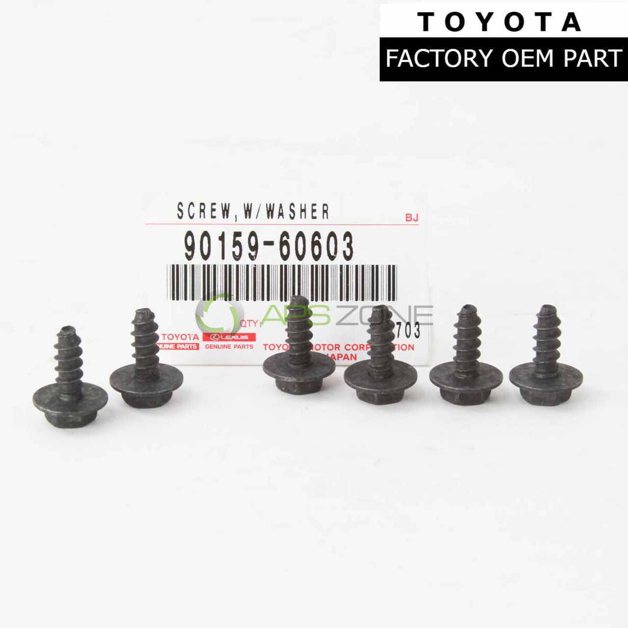 Toyota Scion Lexus Mud Guard Screw Left or Right Qty 6 Genuine OEM 