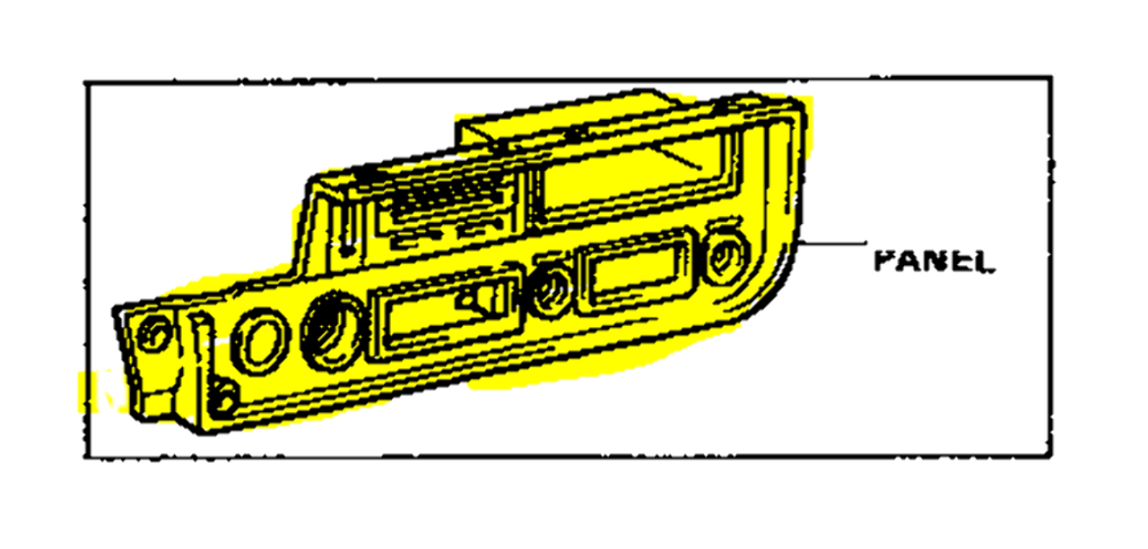 Toyota Truck 1981-1983 Instrument Center Panel Assy Genuine OEM 55434-89136 | 5543489136