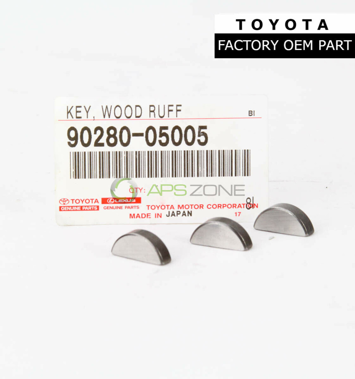 Toyota Camry Lexus LS400 Crankshaft Pulley Timing Gear Oil Pump Wood Ruff Key Genuine OEM 90280-05005 | 9028005005