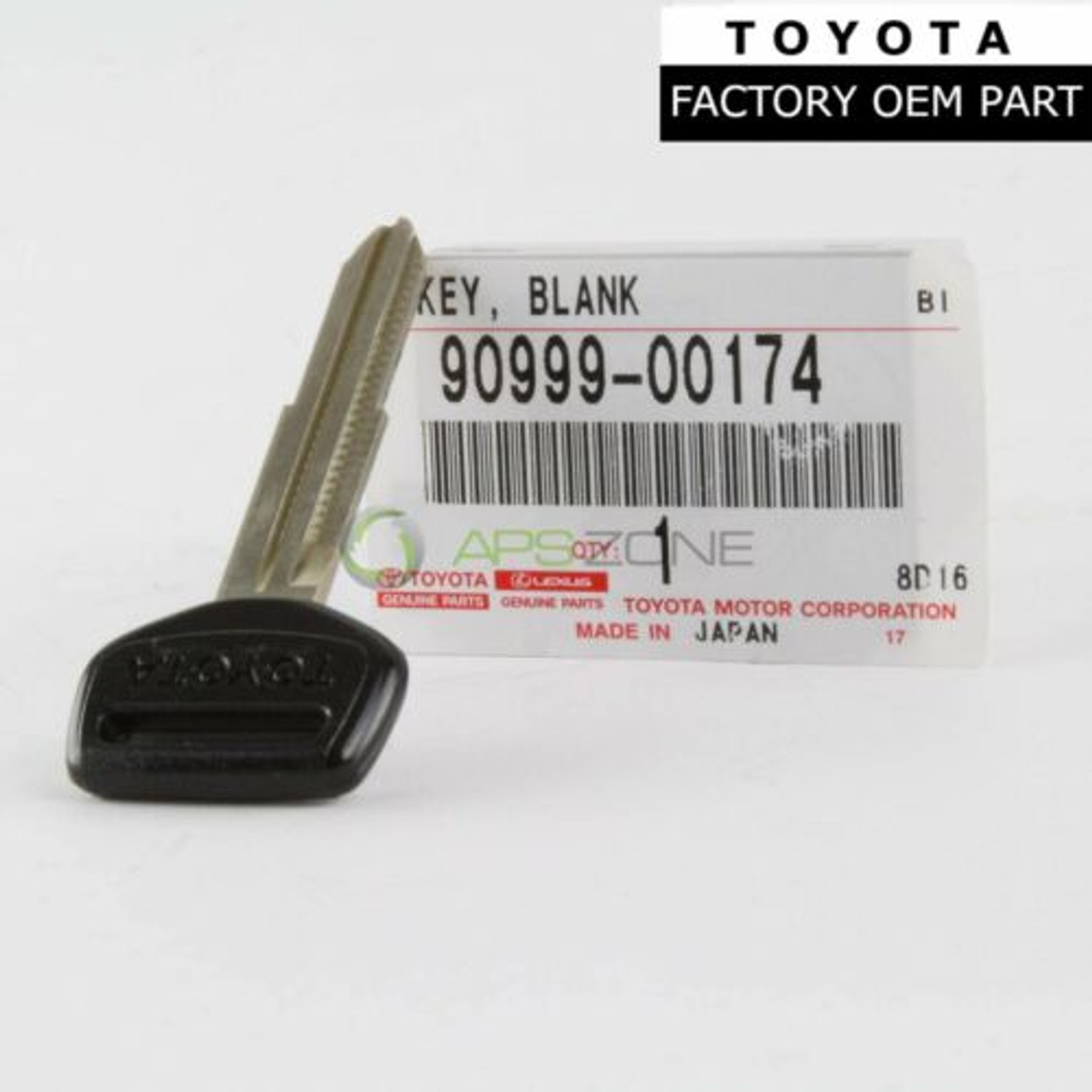 Toyota Blank Key Corolla 4Runner Celica Cressida Echo Land Cruiser MR2 Supra Truck (Non-Transponder) Genuine OEM 90999-00174 | 9099900174