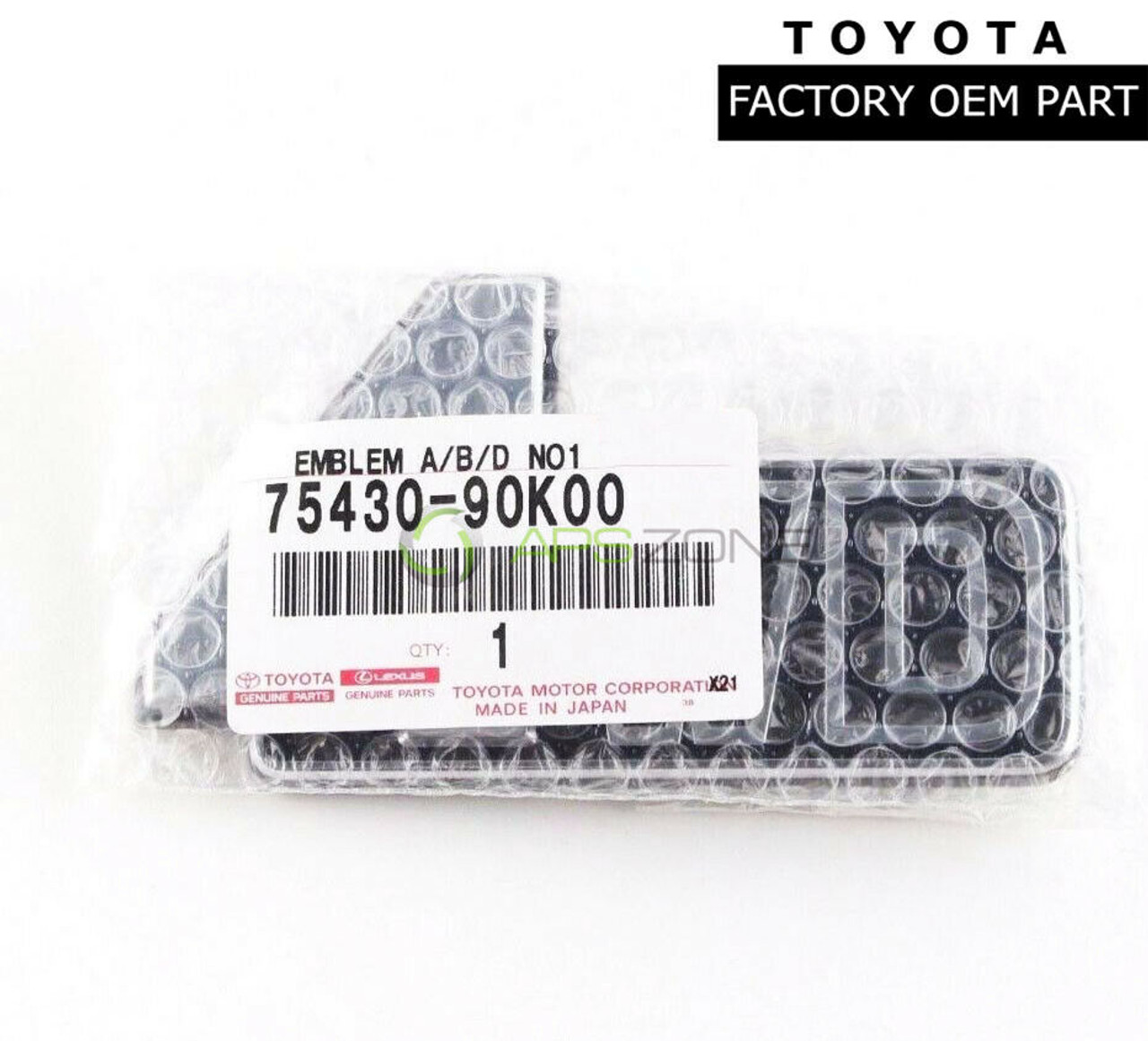 Toyota Land Cruiser 1984-1990 Base Nameplate Emblem Genuine OEM 75430-90K00 | 7543090K00