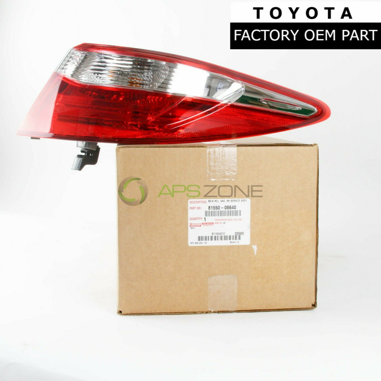 Toyota Camry 2015-2017 Rear Passenger Side Tail Light Genuine OEM 81550-06640 | 8155006640