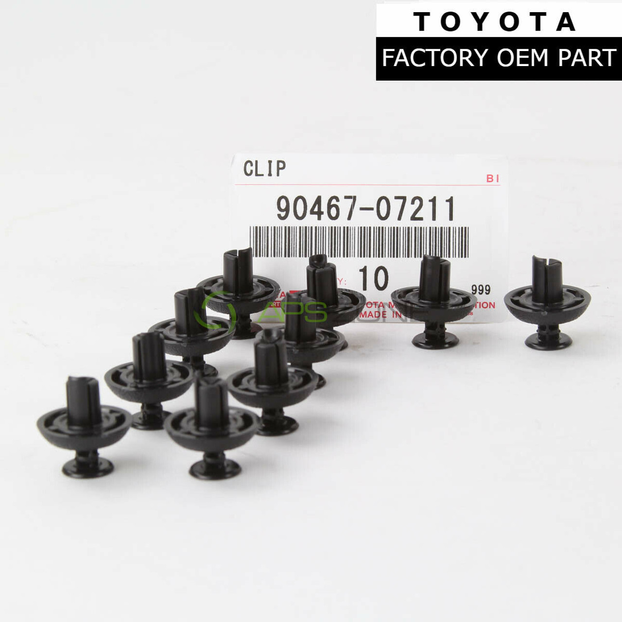 Toyota Lexus Grille Bumper Push Retainer Clips Set Of 10 Genuine OEM 90467-07211 | 9046707211