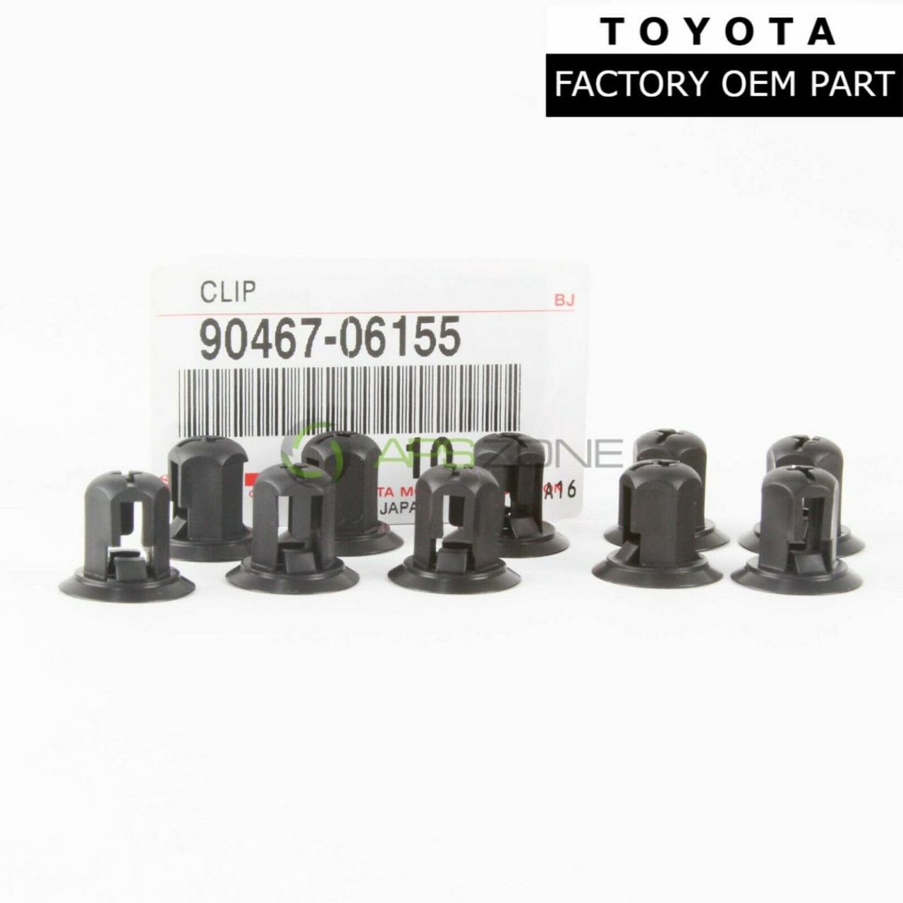 Toyota Tacoma 4Runner Lexus LX570 LS430 Cowl Insulator Clips Set of 10 Genuine OEM 90467-06155 | 9046706155