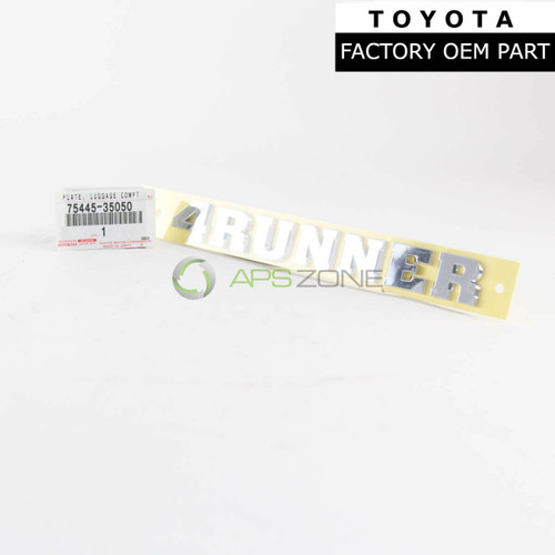 Toyota 4Runner 2003-2009 Luggage Compartment Door Name Plate Genuine OEM 75445-35050 | 7544535050