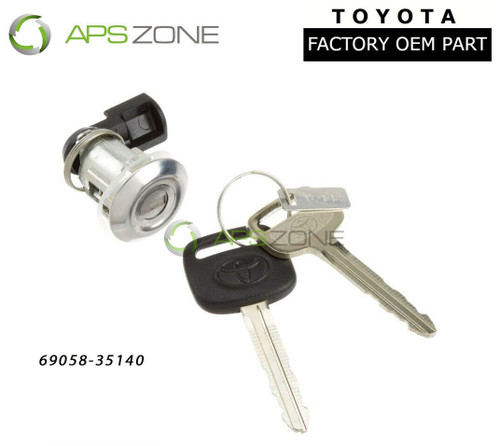 Toyota Tacoma 1995-2004 Fuel Lid Door Lock Cylinder & Keys Genuine OEM 69058-35140 | 1406905835140