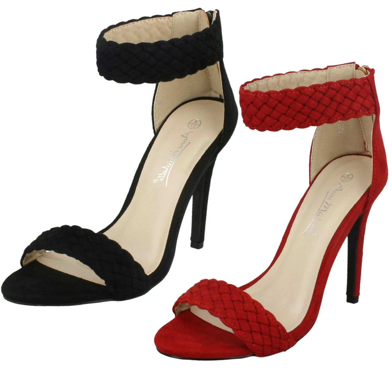 Ladies Anne Michelle Braided Ankle Strap Sandals