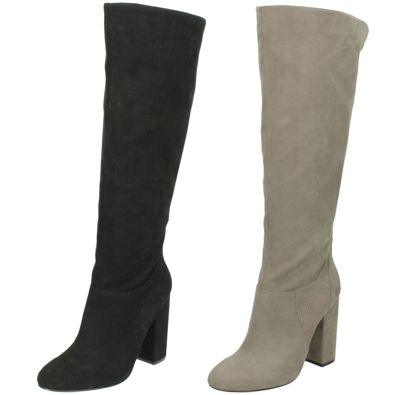 chunky heel knee boots