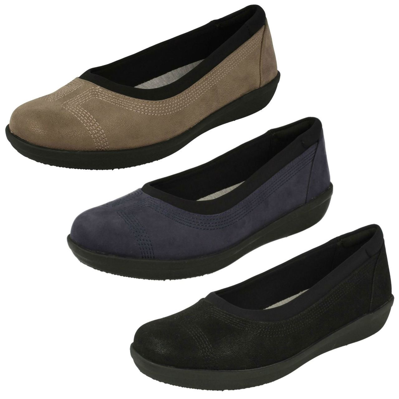 clarks ladies flat shoes