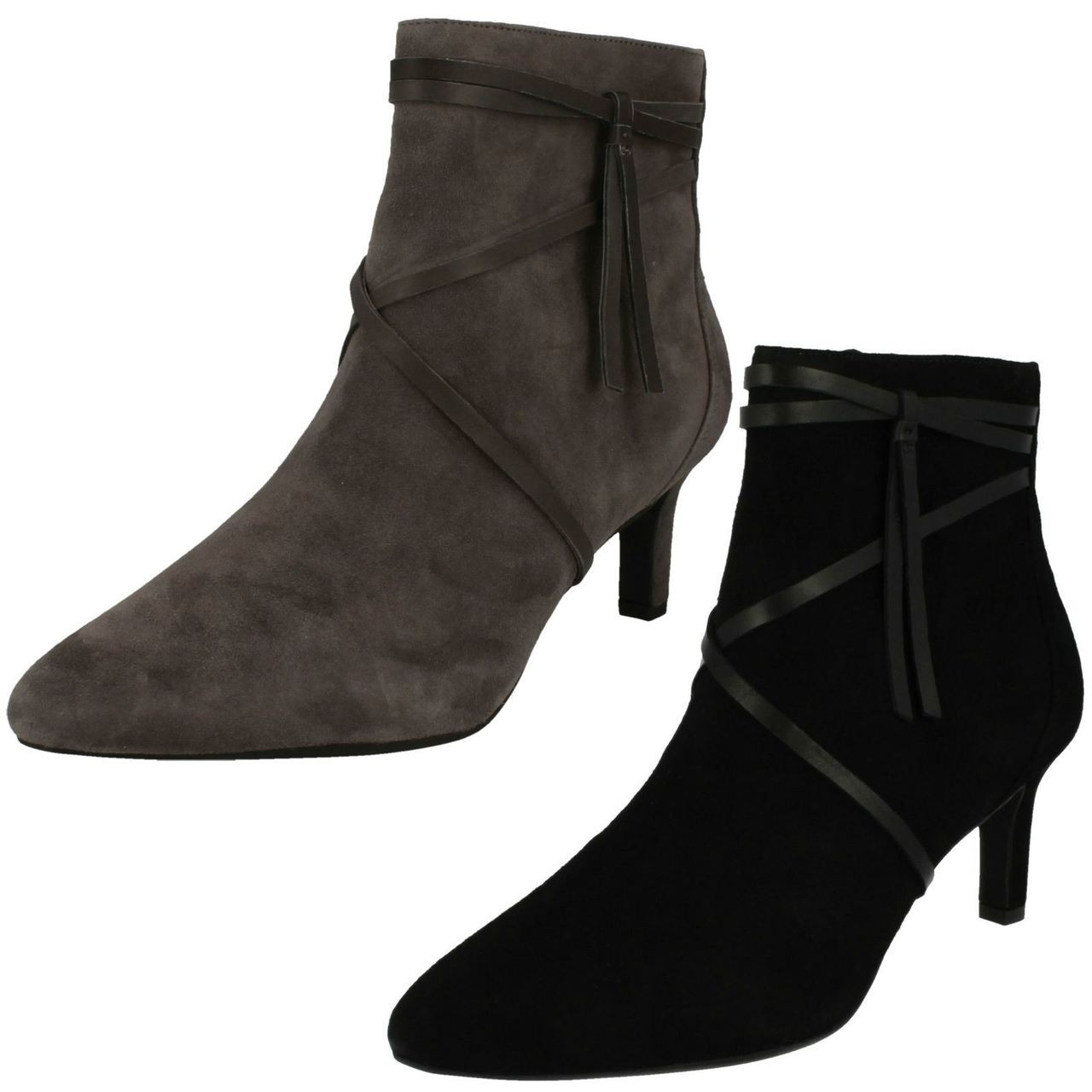 clarks ladies suede ankle boots