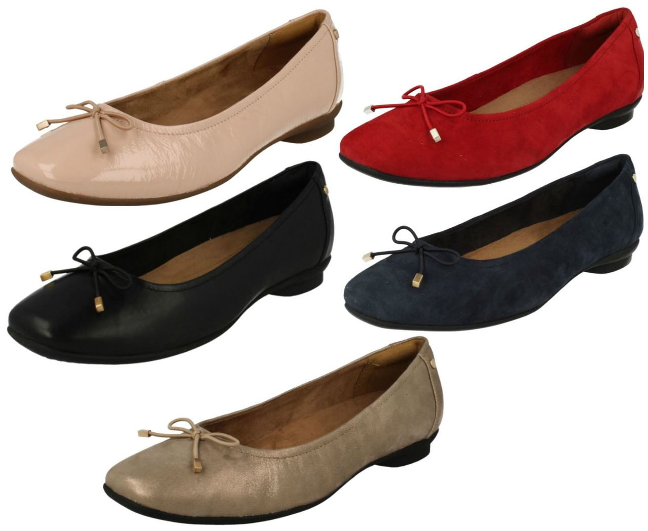 clarks suede flats