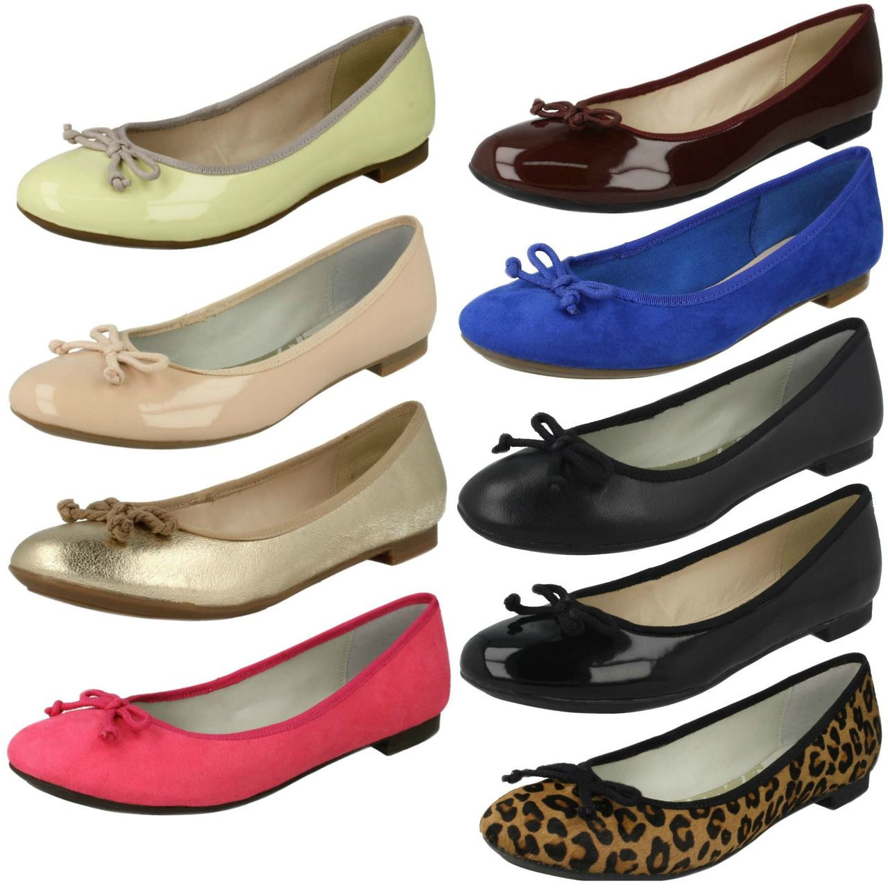 Ladies Clarks Flat Ballerina Shoes 