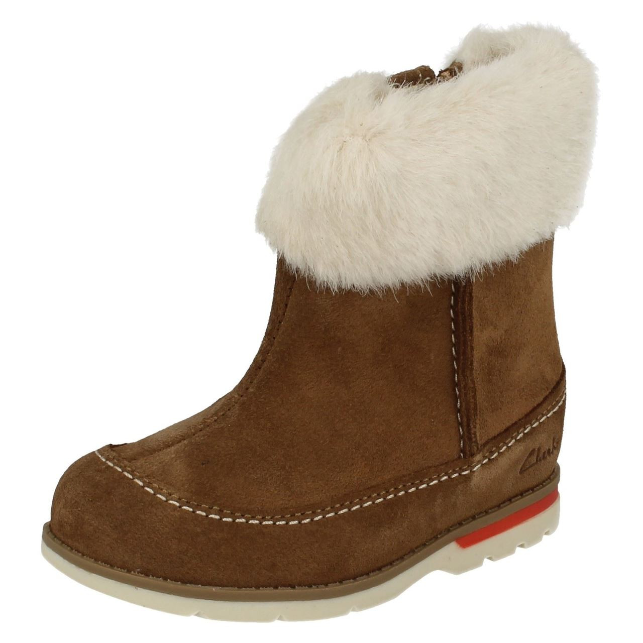 clarks boots with fur