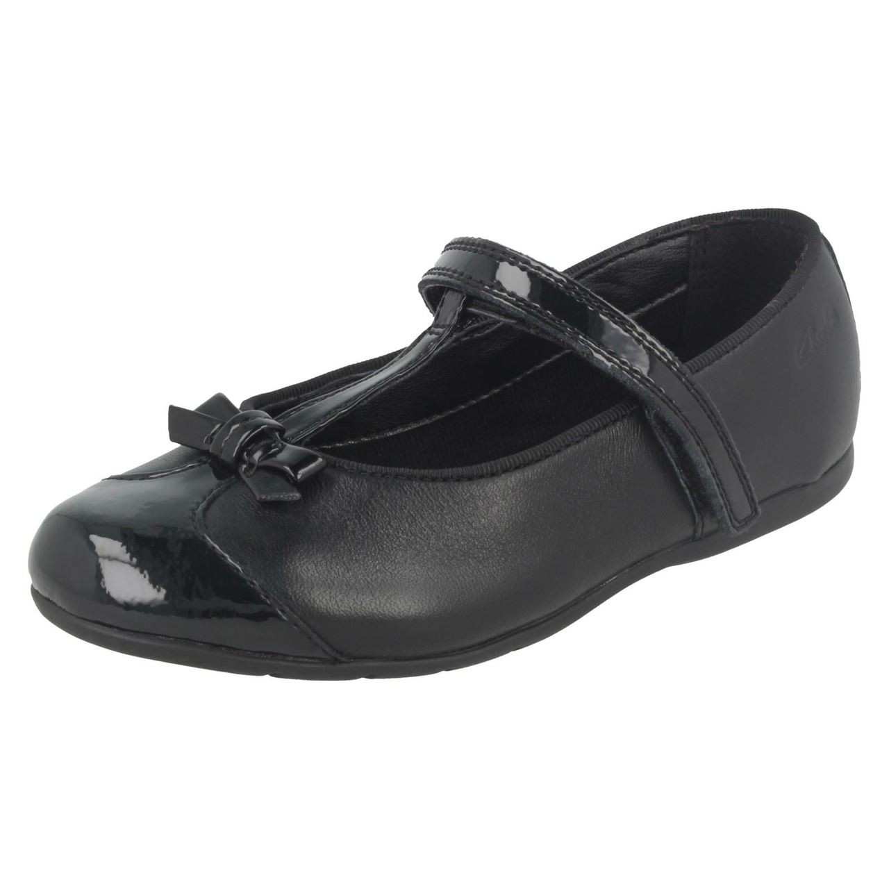 Girls Clarks School/Formal Shoes Dance Bow