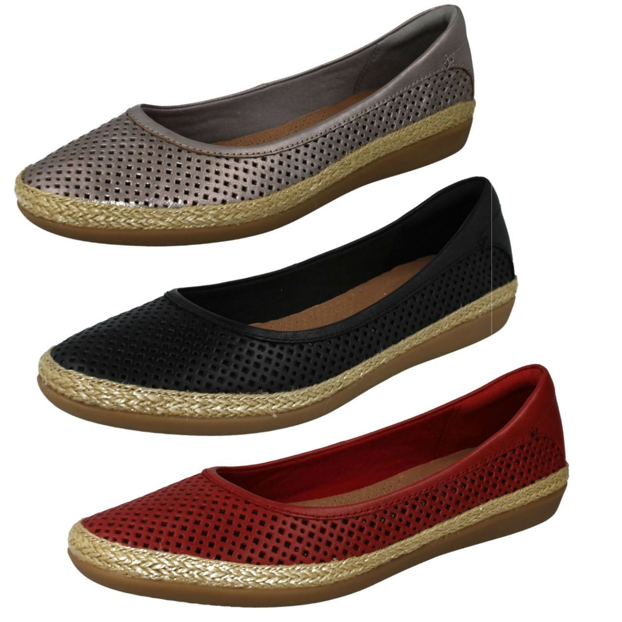 Ladies Clarks Summer Ballerina Flat 