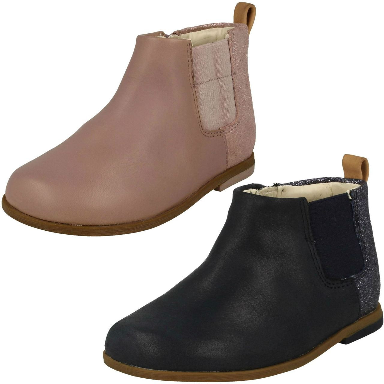 clarks navy ankle boots