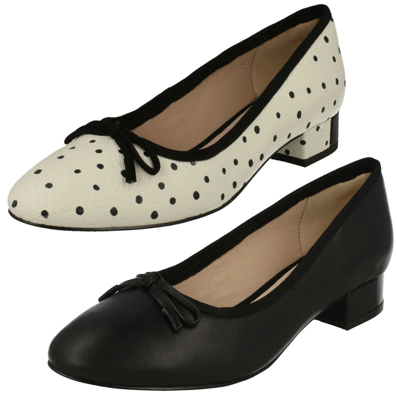 clarks ladies kitten heel shoes